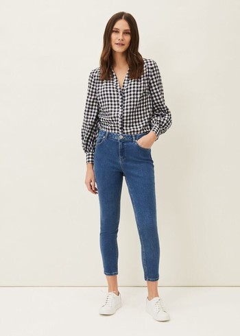 Phase Eight Pax Slim Fit Cropped Jeans Blue USA | 6958241-LF